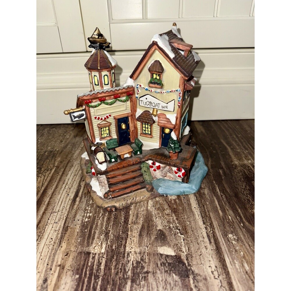 Rare VTG. Tugboat Inn, Christmas Village Collection